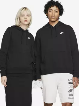 Толстовка женская Nike W NSW CLUB FLC PO HDY STD, Черный