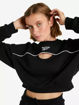 Толстовка женская Reebok Piping Pack Crewnec, Черный