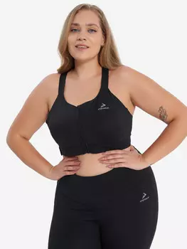 Топ бра спортивный Demix PowerMove Gym, Plus Size, Черный