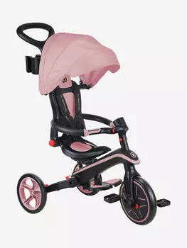 Трехколесный велосипед-беговел Globber EXPLORER TRIKE FOLDABLE (4в1), Розовый