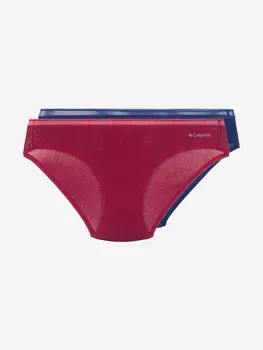 Трусы женские Columbia Cotton Stretch with Elastic, 2 штуки, Красный