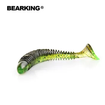 Рыболовная приманка Bearkinghot, мягкая приманка, профессиональная приманка, 4 дюйма, 6 шт., 10 см/4,8 г, качественные искусственные воблеры для карпа A