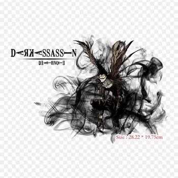 Ryuk Render Ryuk Blanc Et Noir Takeshi Obata Иллюстрации Утюг на заплатках для одежды Заплатки на одежде DIY Футболки Теплопередающие наклейки