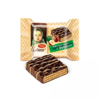 Вафельные конфеты Объединённые кондитеры Алёнка с фундуком, кг