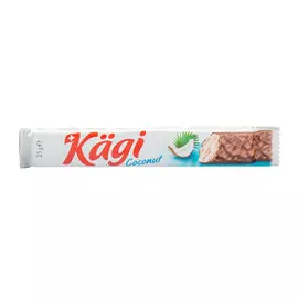 Вафельный батончик Kagi Coconut с начинкой из кокосового крема и молочным шоколадом 25 г