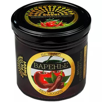 Варенье FitSweet Вишня с перцем чили, без сахара, 300 г
