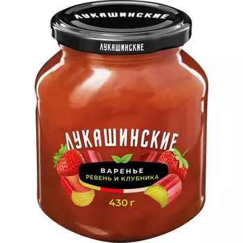 Варенье Лукашинские из ревеня и клубники 430 г