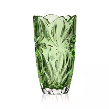 Ваза Aurum-Crystal Flora green 28 см