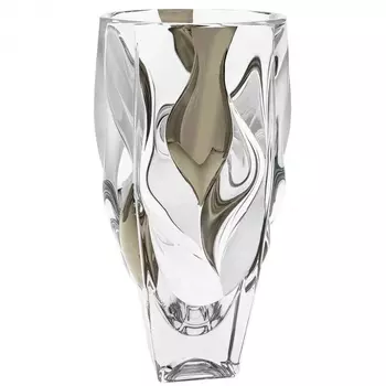 Ваза Bohemia Jihlava Bamboo декор платина 30 см