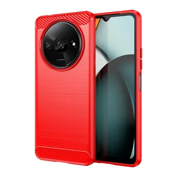 Для Xiaomi Redmi A3 Чехол для Redmi A3 Чехол 6,71 дюйма из углеродного волокна Противоударный силиконовый бампер для Xiaomi Redmi A3 4G Fundas For Redmi A3 чёрный