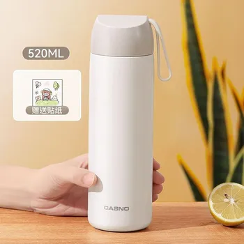 Large Capacity Thermos Cup 520ml Vacuum Flasks Portable Stainless Steel Thermos Cup Water Bottle Travel Tea Mug Office Thermos Cup 520ml розовый