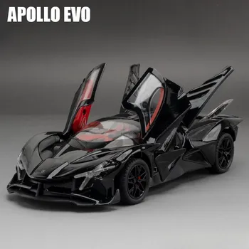 1/24 масштаб Apollo EVO сплав спортивная модель автомобиля металл литой имитация с инерционным звуком световые транспортные средства для мальчиков подарок на день рождения фиолетовый