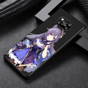 Милый чехол для телефона Genshin Impact Game для Xiaomi Poco X3 NFC M3 X4 Pocophone F1 M4 Pro F3 GT, мягкий силиконовый черный чехол Pocophone F1
