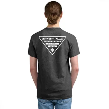 Мужская футболка с короткими рукавами и рисунком Columbia PFG, цвет Dark Gray Pfg