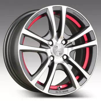 Диск колесный RW H-346 7xR16 5x114.3 ЕТ40 ЦО73.1 серебристый с красным ободом 85792716444