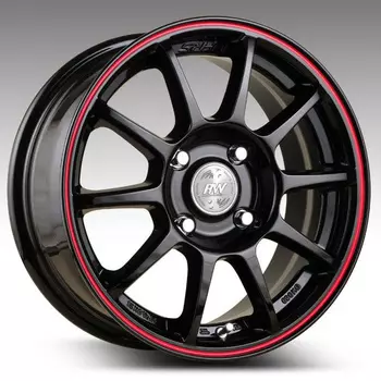 Диск колесный RW H-422 6.5xR15 5x112 ЕТ35 ЦО66.6 черный с красной полосой 86001592920