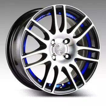 Диск колесный RW H-478 6.5xR15 4x100 ЕТ40 ЦО67.1 черный с синей полосой 85825872013
