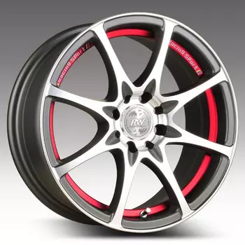Диск колесный RW H-480 7xR16 4x114.3 ЕТ40 ЦО67.1 темно серый с красным 86069286479