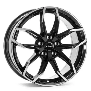 Диск колесный Rial Lucca 6.5xR16 5x112 ET46 ЦО57.1 черный глянцевый с полированной лицевой частью LUC65646V23-1