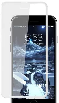 Защитное стекло Baseus Silk-screen Tempered (SGAPIPH7SP-ZD02) для iPhone 6 Plus/6S Plus/7 Plus/8 Plus (White)
