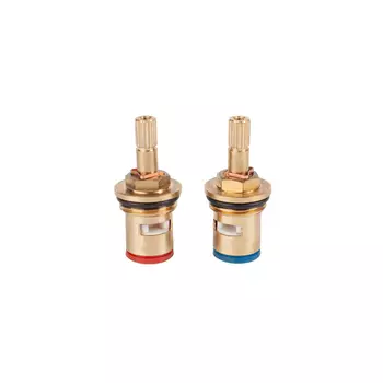 Кран-букса для смесителя, керамика, 180°, 20 зубцов, G1/2", M24, h=49 мм, IDDIS, 998CR490SM
