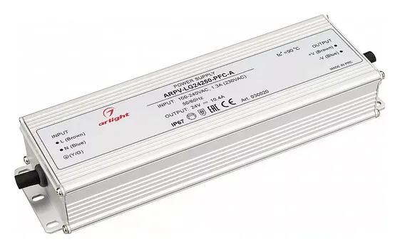 Блок питания Arlight ARPV-LG24250-PFC-A 24V 250W IP67 10,4A 030020