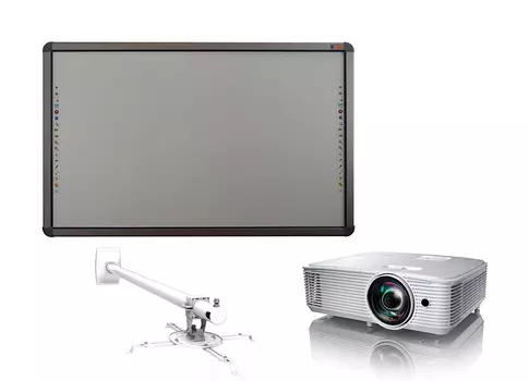 Интерактивная доска CS-IR-85Tu в комплекте с проектором Optoma X309ST и креплением Wize WTH140