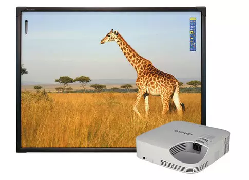 Интерактивная доска Promethean ActivBoard Touch 78" 10 касаний, ПО ActivInspire в комплекте с проектором Casio XJ-V2 и потолочным креплением 380-650 мм