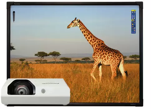 Интерактивная доска ActivBoard Touch 78" Dry Erase 10 касаний, ПО ActivInspire в комплекте с проектором Panasonic PT-TX440 и настенным креплением