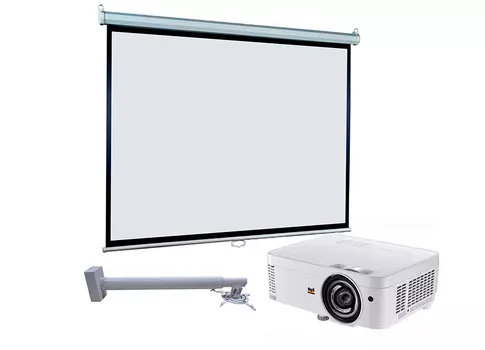 Экран ViewScreen Scroll 203x153 MW в комплекте с проектором Viewsonic PS501X и креплением FIX P800-1400