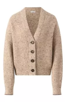 Кардиган из шерсти и льна Brunello Cucinelli