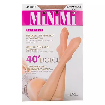 Гольфы женские MINIMI DOLCE 40 den Caramello 2 пары