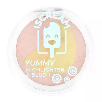 Хайлайтер-румяна ISCREAM YUMMY 2 в 1 тон 02 banana party