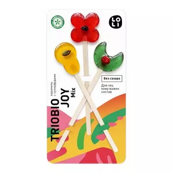 Карамель на палочке LO-LI tiobio joy 3x8 г