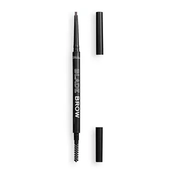 Карандаш для бровей REVOLUTION RELOVE MICRO BLADE BROW с щеточкой тон dark brown