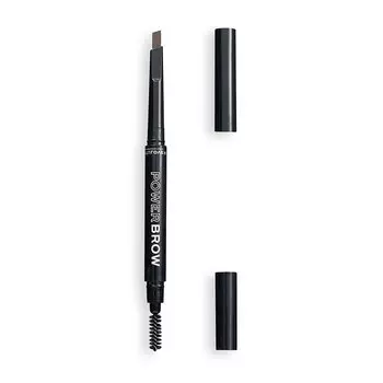 Карандаш для бровей REVOLUTION RELOVE POWER BROW с щеточкой тон dark Brown