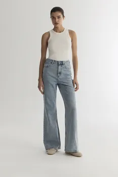 Джинсы Wide Leg WL103 голубого цвета