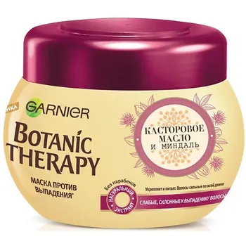 GARNIER Маска для ослабленных волос, склонных к выпадению "Касторовое масло и миндаль" Botanic Therapy