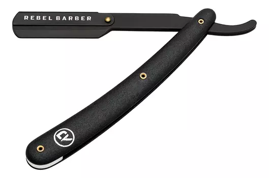 Опасная бритва со сменными лезвиями Rebel Barber Professional Shavette Black