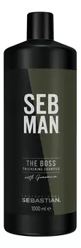 Освежающий шампунь для объема волос Seb Man The Boss Thickening Shampoo: Шампунь 1000мл