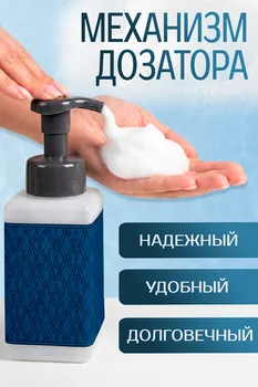 Дозатор Flexfresh ECS-450-ts ЕсоСaps пенный д/жидкого мыла темно-синий 450 мл, (ECS-500TD)