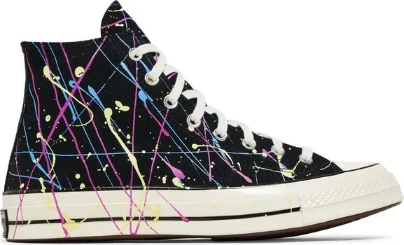 Кроссовки Converse Chuck 70 High Paint Splatter - Black, черный