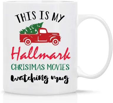 Рождественский подарок Рождественские фильмы Hallmark Кофейная кружка Керамическая кружка Кружка для воды 301-400ml белый