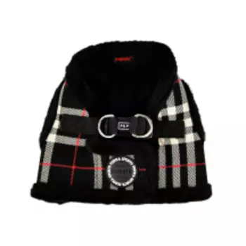 PUPPIA Шлейка для собак утепленная на липучке "Dean Harness B", черная, S (Южная Корея)!