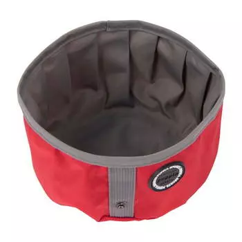 PUPPIA Миска для собак складная, круглая, красная, 15.5х9см (Южная Корея)