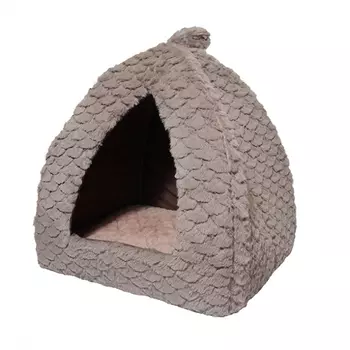 ROSEWOOD Домик для кошек мягкий "Пирамида", серый, 40х35х35см (Великобритания)