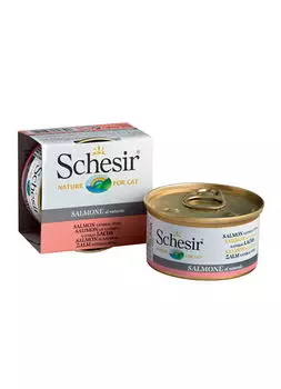 SCHESIR Корм влаж.лосось в собственном соку д/кошек 85г