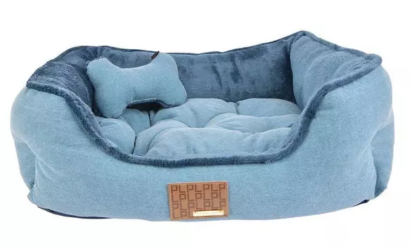 PUPPIA Лежак для собак и кошек "Presley", голубой, 54х47х17см (Южная Корея)!