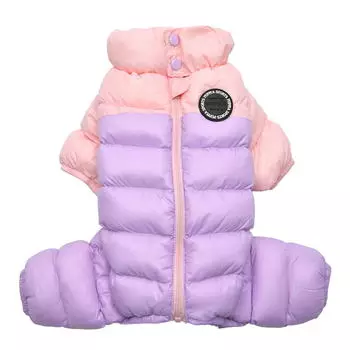 PUPPIA Комбинезон для собак утеплённый "Ultra Light Pastel", розово-сиреневый, S (Южная Корея)