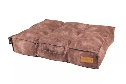 SCRUFFS Матрас для собак "Kensington", экозамша, шоколадный, 80x60x15см (Великобритания)